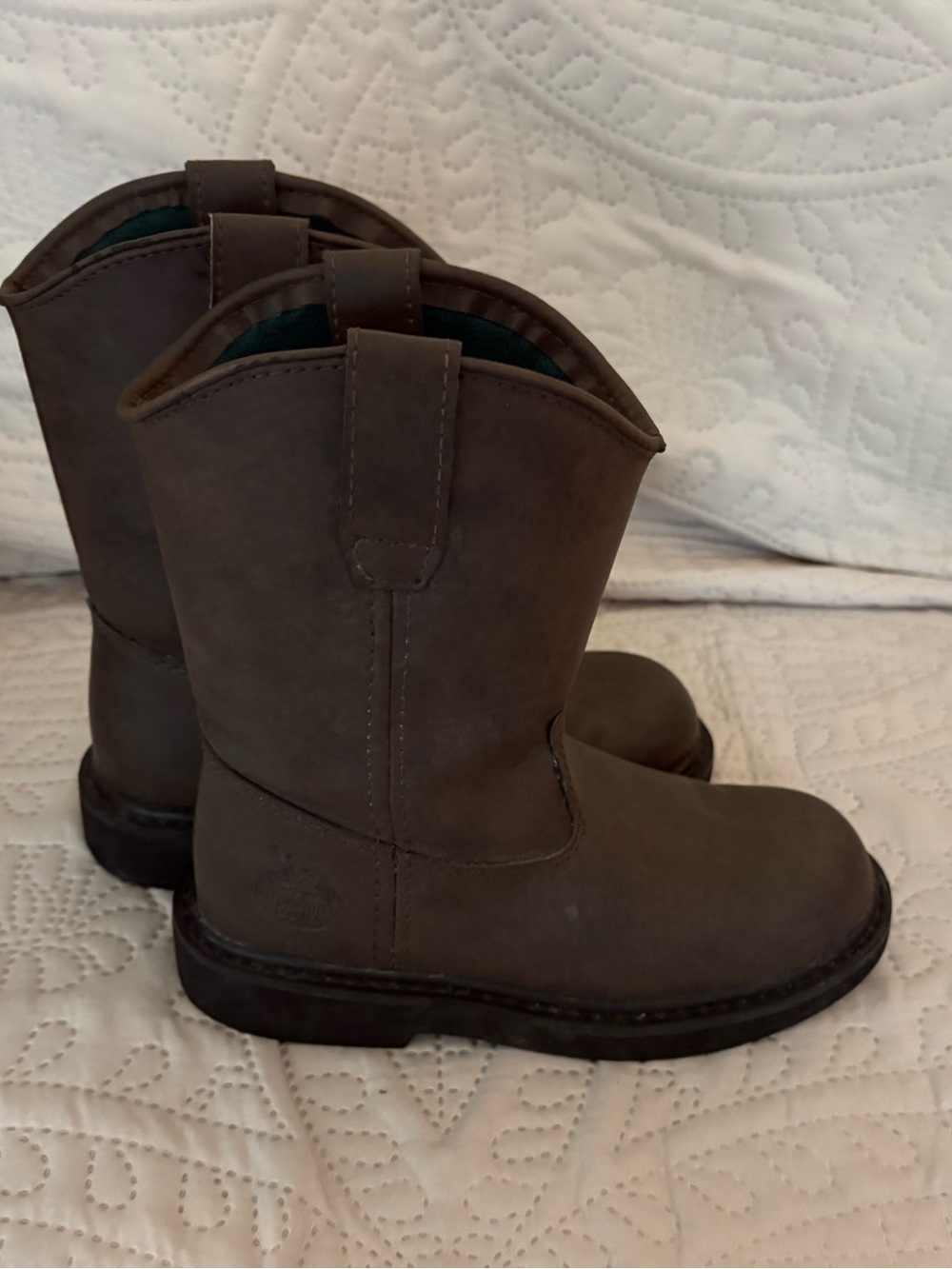 Georgia Boots- Kids Brown Pull-On Ranch Boots